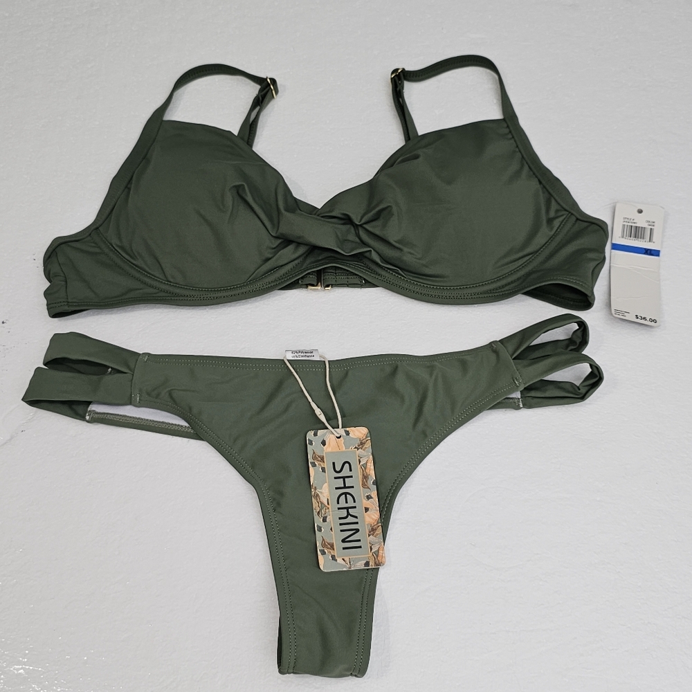 Women's Olive Green‎ Bikini Set
